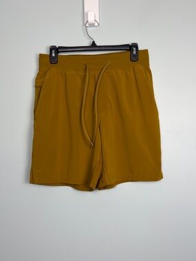 Lululemon T.H.E. Short Men’s Medium Gold Spice Linerless Athletic Drawstring